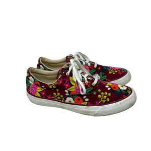 Keds x Rifle Paper Co. Anchor Vintage‎ Blossoms in Burgundy Size 6